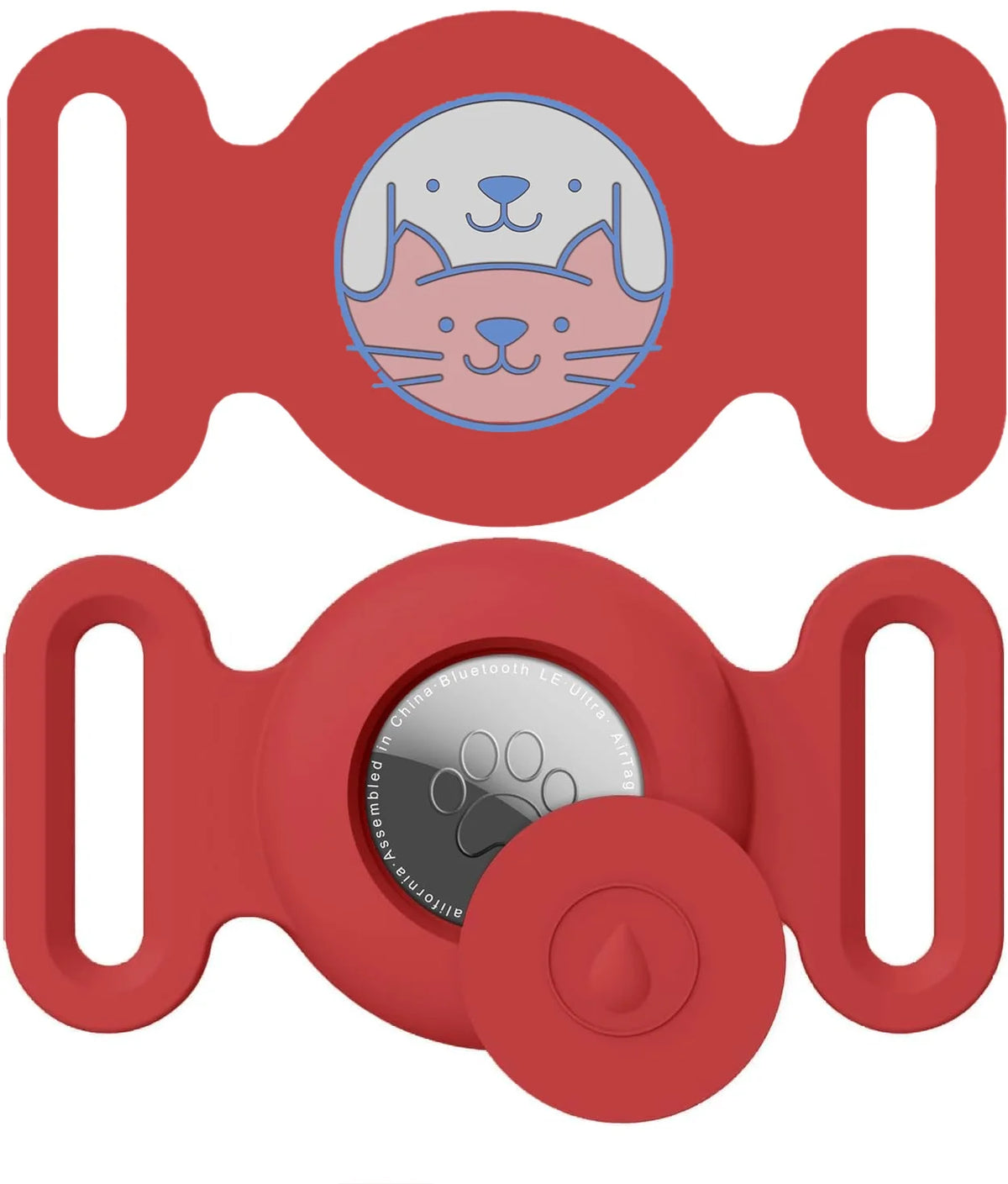 Upgraded AirTag Dog Collar, IP68 Waterproof Air Tag Holder, Reflective, Ultra-Durable, Comfortable for Small Medium Large Pet | Lilac Dogs