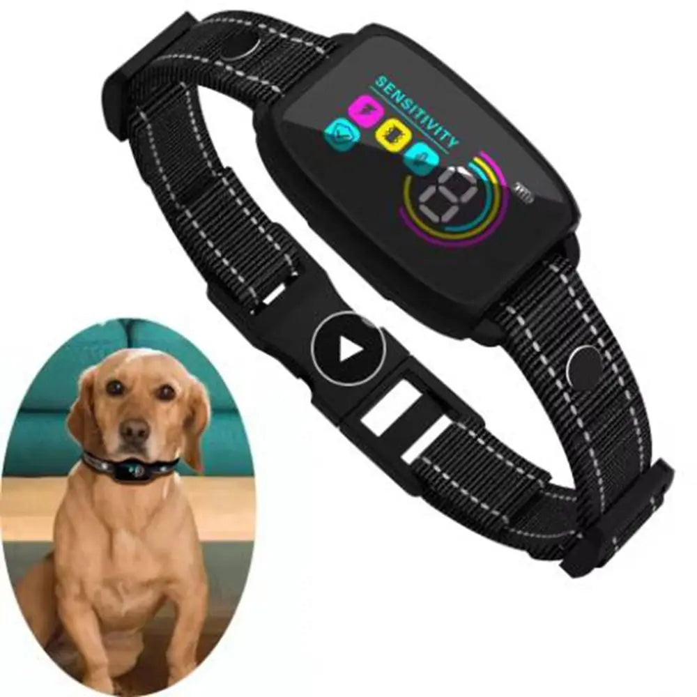 Intelligent Dog Barking Collar Type-C Rechargeable Color Screen Anti Bark | Lilac Training