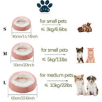 2 in 1 Soft Plush Pet Bed 50CM with Cover Round | Lilac Pets