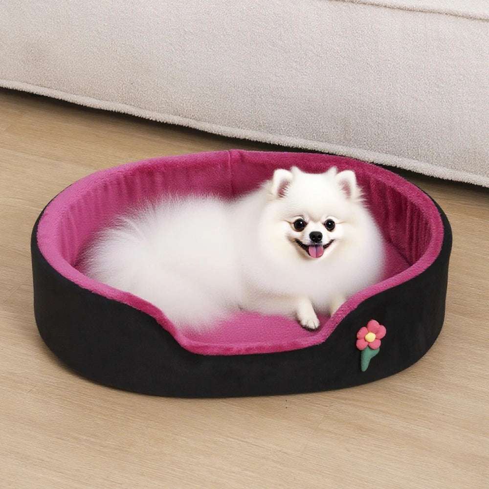 Winter Warm Detachable Dog Bed Elastic Round | Lilac Dogs