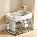 Cat Water Fountain with Auto Filter Transparent Anti-Dry | Lilac Fountain