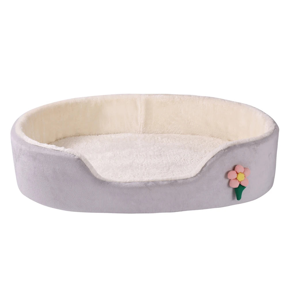 Winter Warm Detachable Dog Bed Elastic Round | Lilac Dogs