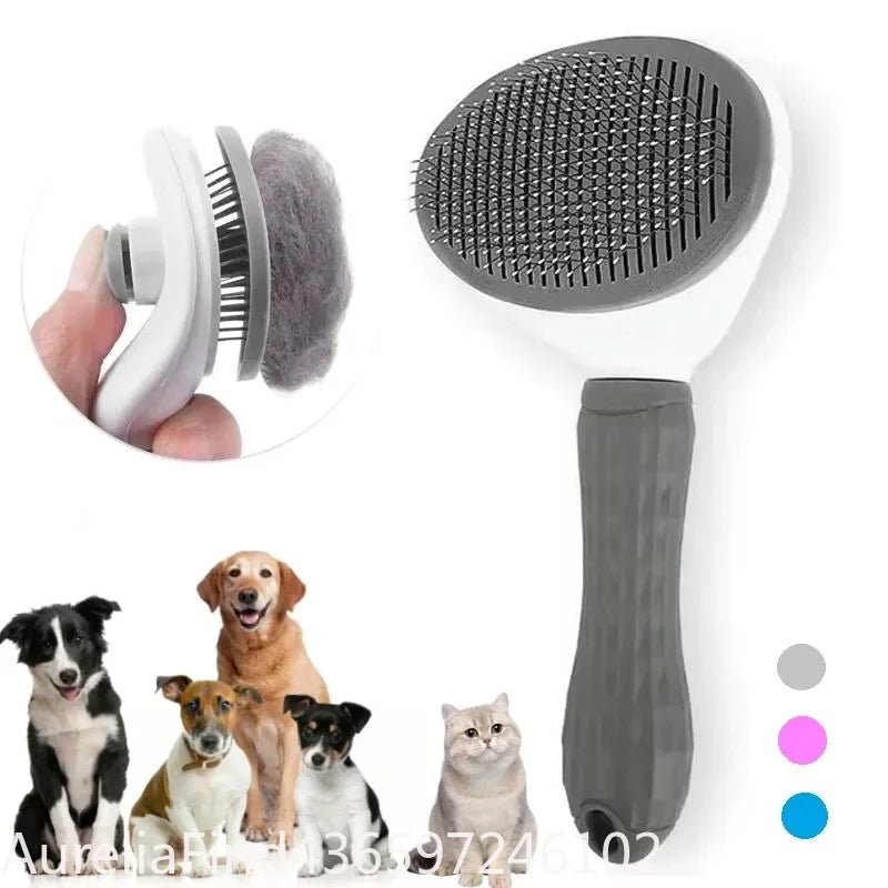 Self-Cleaning Pet Hair Remover Brush | Lilac Pets