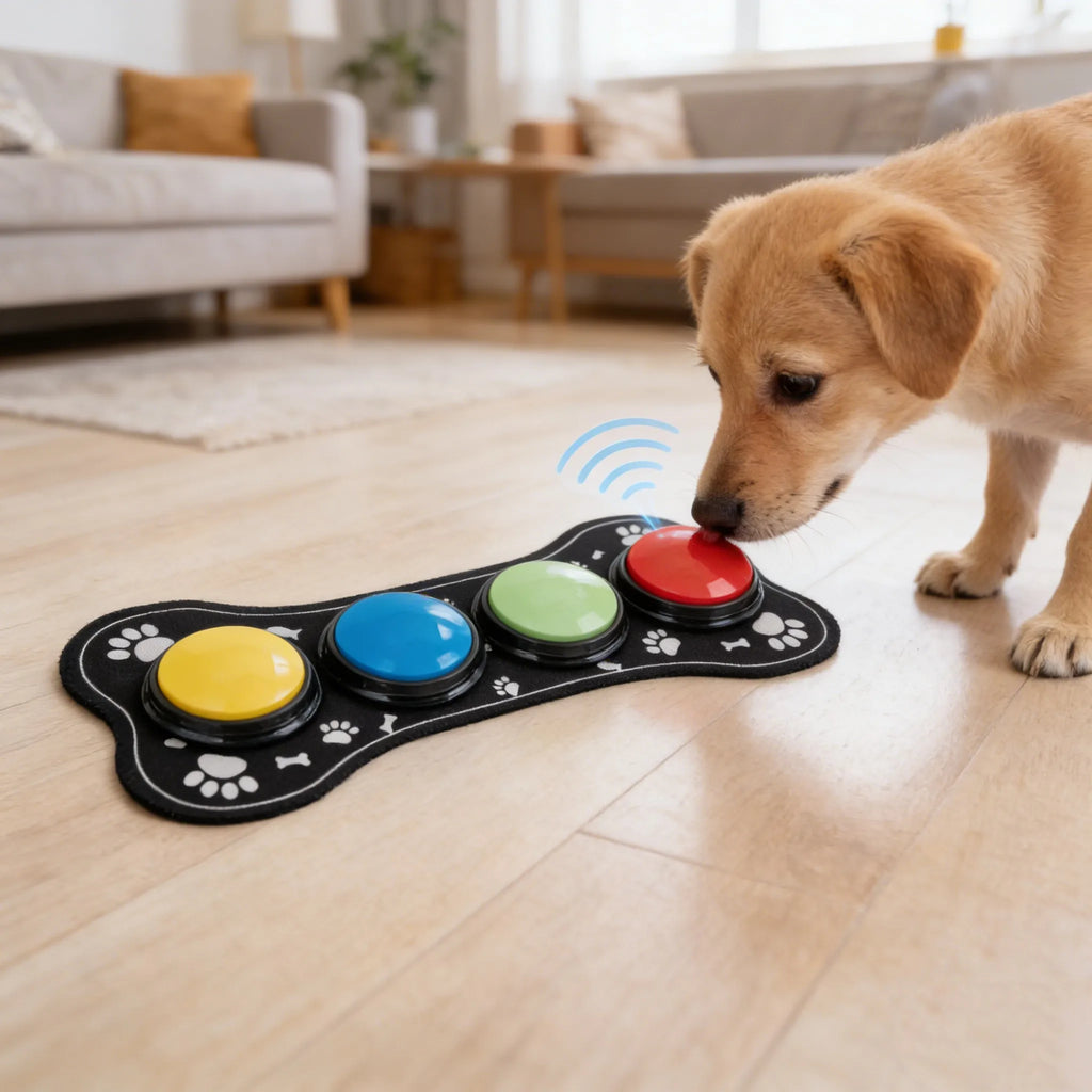 4PCS Dog Button Dog Communication Buttons With Nonslip Mat | Lilac training
