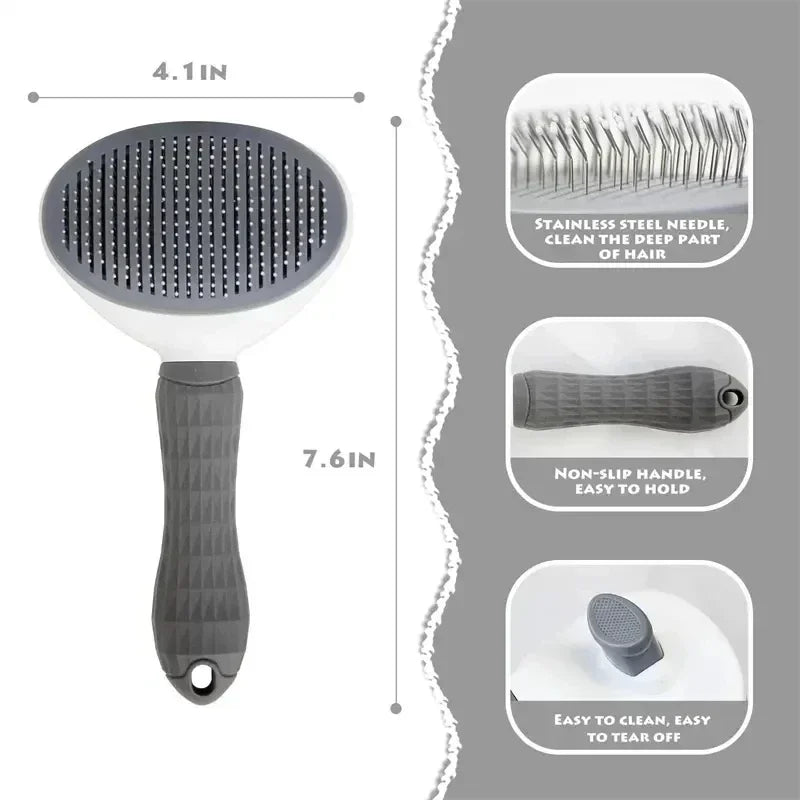 Self-Cleaning Pet Hair Remover Brush | Lilac Pets