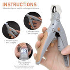 LED Light Pet Nail Clippers - Great for Trimming Cat and Dog Nails and Claws, 5x Magnification | Lilac Pets