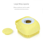Soft Silicone Dog Cat Brush Pet Shampoo Massager Bath Brush | Lilac Pets