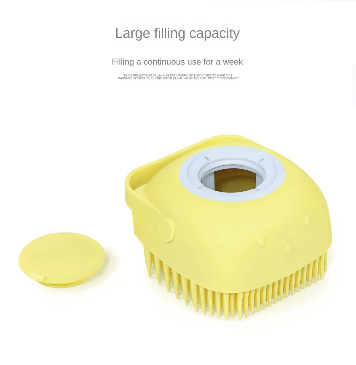 Soft Silicone Dog Cat Brush Pet Shampoo Massager Bath Brush | Lilac Pets