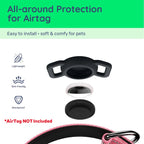 Reflective Dog Collar with Luminous AirTag Holder, Waterproof Soft Padded & Safety Buckle, Air Tag Tracker Case Collars | Lilac Dogs
