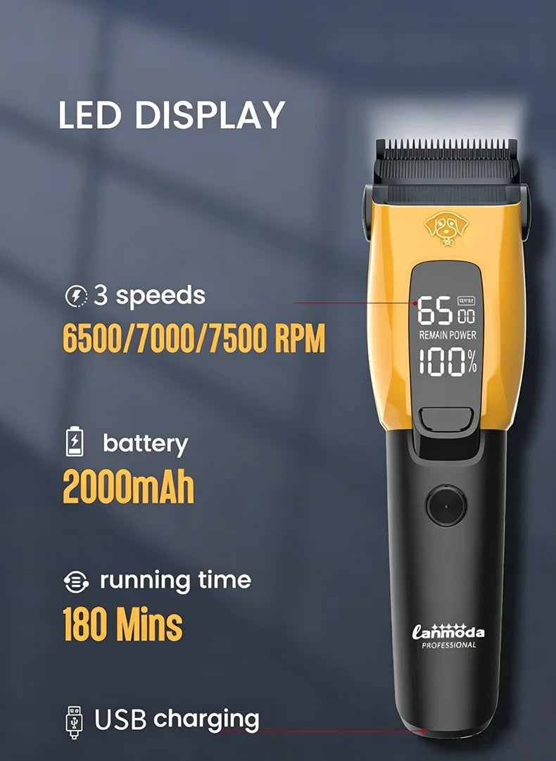 Pet Clipper Professional Dog Hair Trimmer Cat Grooming Shaver Type-c | Lilac Pets