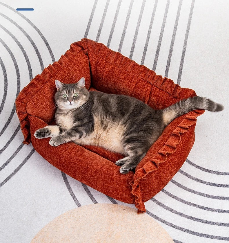 Pet Sofa Bed - Detachable Washable Small Dog and Cat Bed | Lilac Pets