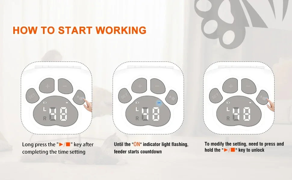 Automatic Wet Food Cat Feeder, 1-48 Hours Smart Timer Pet Feeder with LED Display for 2 Cats, Dry or Semi-Moist Pet Food Dispenser for Kitten and Puppy | Lilac Pets