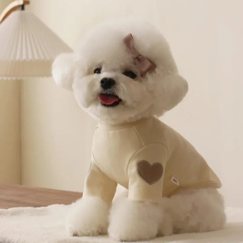 Love Winter Warm Pet Dog Clothes Cute Love Bear Teddy | Lilac Style