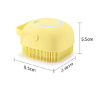 Soft Silicone Dog Cat Brush Pet Shampoo Massager Bath Brush | Lilac Pets