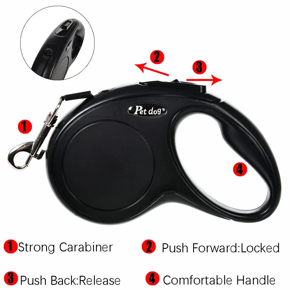 Pet Retractable Dog Leash, Automatic Extendable Pet Lead Rope for Small and Medium Dogs | Lilac Walk