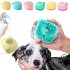 Soft Silicone Dog Cat Brush Pet Shampoo Massager Bath Brush | Lilac Pets