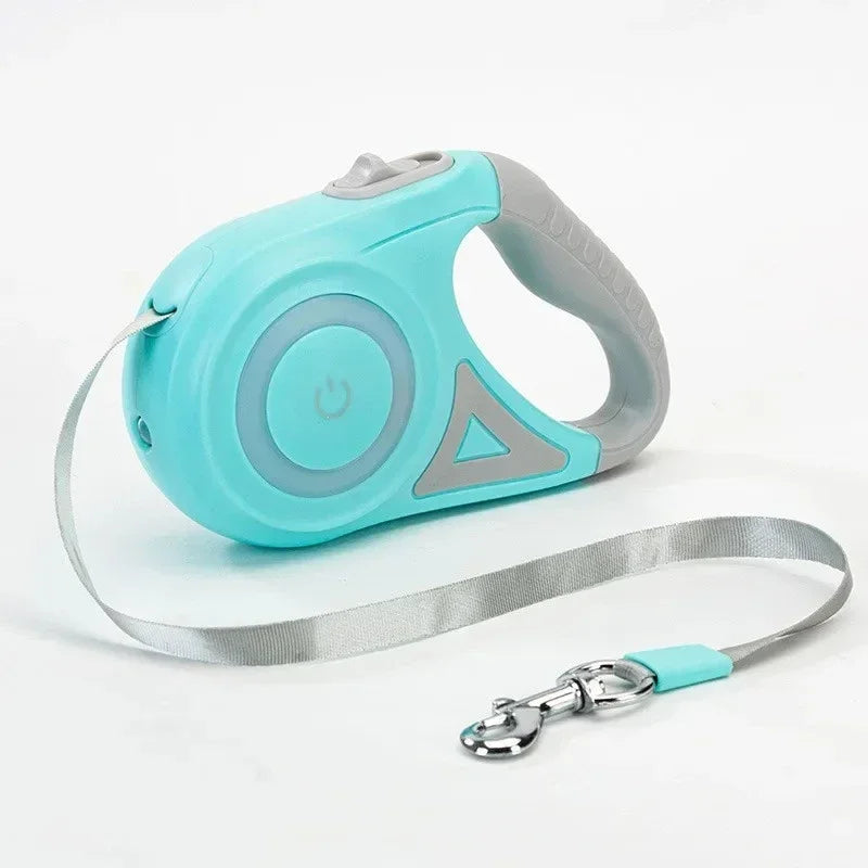 Automatic Extending Retractable Dog Leash with LED Streamer Light | Lilac Pets