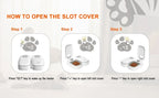Automatic Wet Food Cat Feeder, 1-48 Hours Smart Timer Pet Feeder with LED Display for 2 Cats, Dry or Semi-Moist Pet Food Dispenser for Kitten and Puppy | Lilac Pets