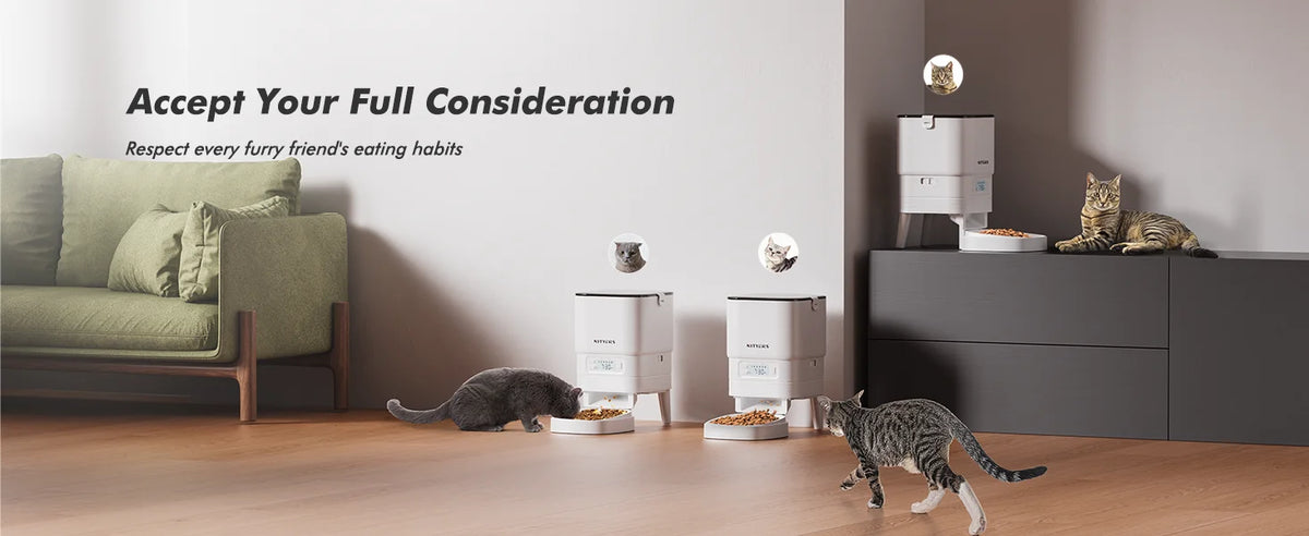 4.5L Smart Automatic Cat Feeder, App Remote Control Timed Pet Feeder for Cats & Dogs | Lilac pets