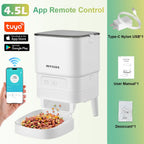 4.5L Smart Automatic Cat Feeder, App Remote Control Timed Pet Feeder for Cats & Dogs | Lilac pets