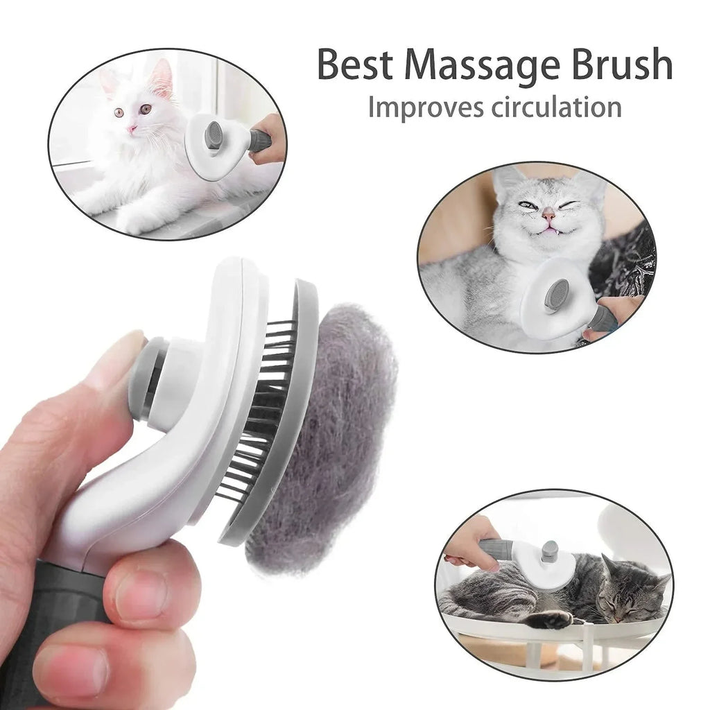 Self-Cleaning Pet Hair Remover Brush | Lilac Pets
