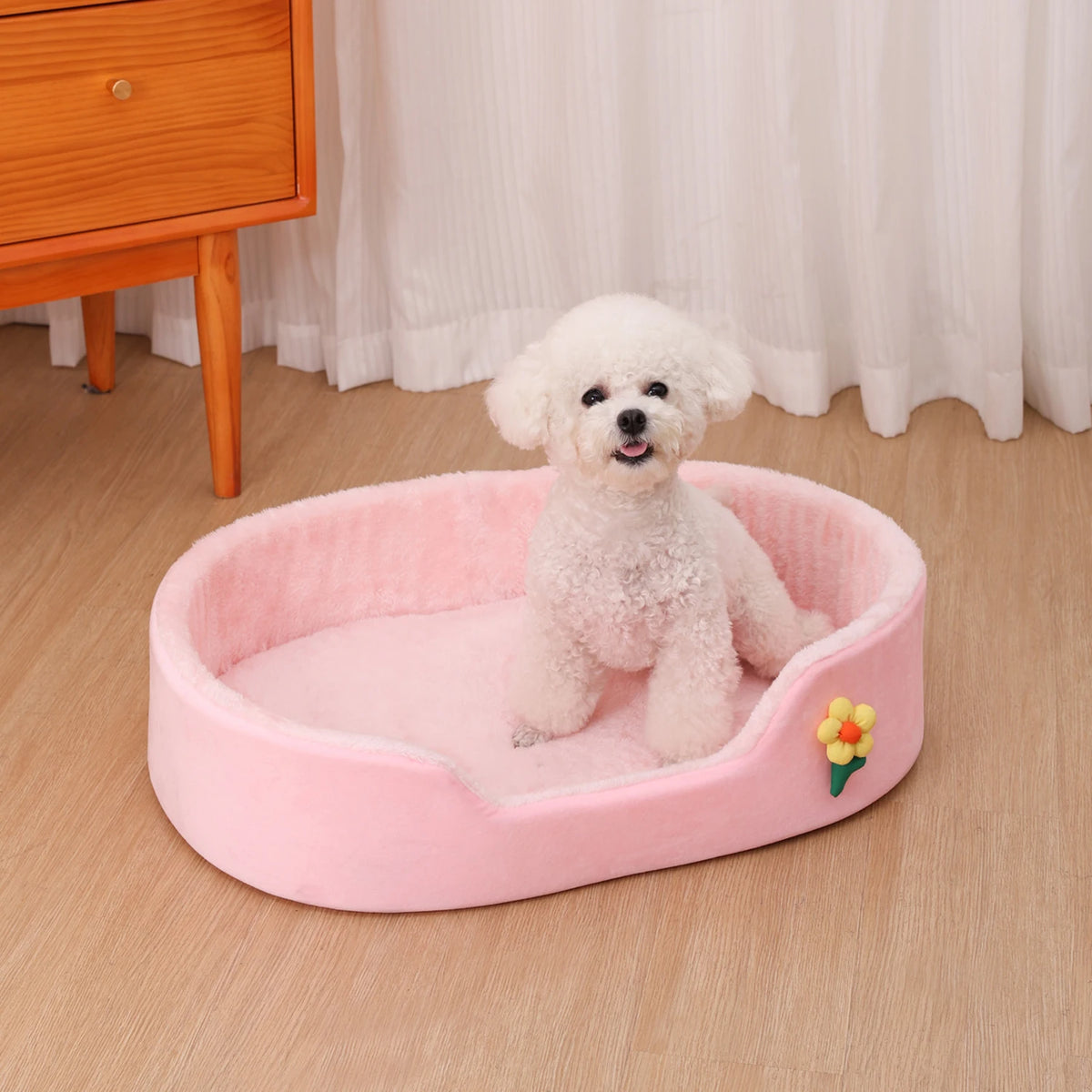 Winter Warm Detachable Dog Bed Elastic Round | Lilac Dogs
