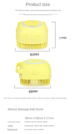 Soft Silicone Dog Cat Brush Pet Shampoo Massager Bath Brush | Lilac Pets