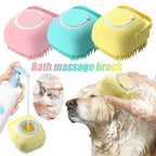 Pet Bathing Brush Soft Silicone Massager | Lilac Pets