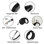 Pet Retractable Dog Leash, Automatic Extendable Pet Lead Rope for Small and Medium Dogs | Lilac Walk