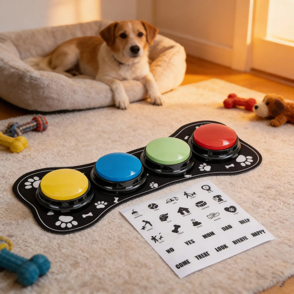 4PCS Dog Button Dog Communication Buttons With Nonslip Mat | Lilac training