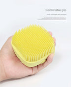 Soft Silicone Dog Cat Brush Pet Shampoo Massager Bath Brush | Lilac Pets