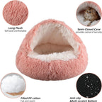 2 in 1 Soft Plush Pet Bed 50CM with Cover Round | Lilac Pets